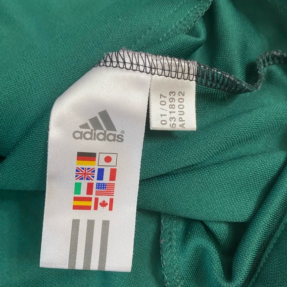Adidas Vintage Y2K 2000s Green Soccer Volleyball Light Designer Track Jacket XL - Picture 9 of 16